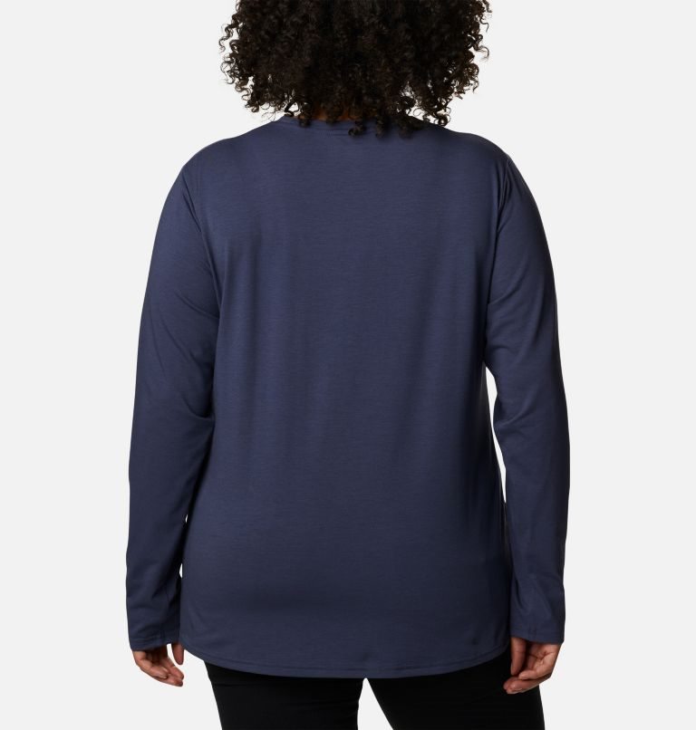 Tricouri Columbia Sun Trek Long Sleeve Dama Bleumarin | Plus Size AS81SAZ0Q